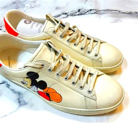 gucci ace x disney ivory|disney x gucci shoes.